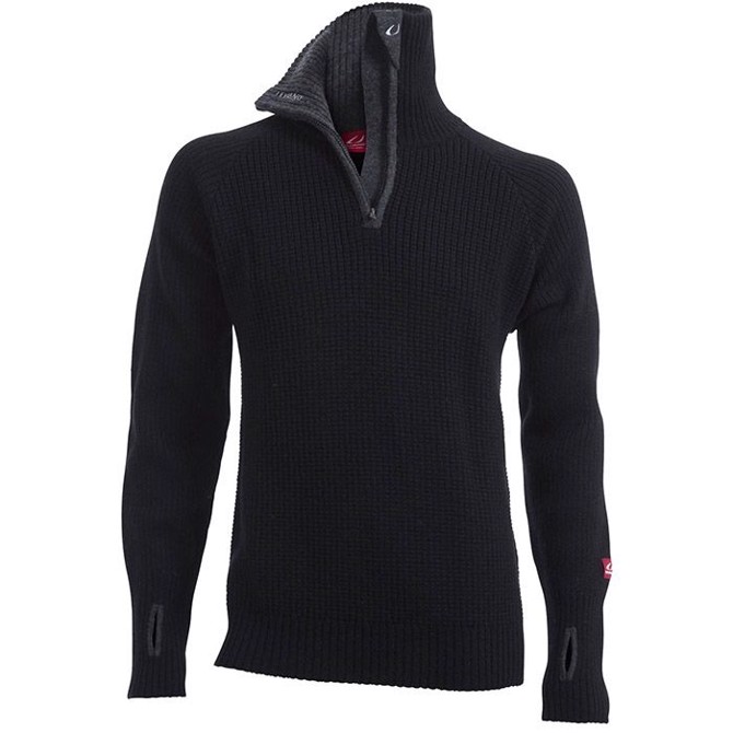 Ulvang Rav Sweater   Zip Uldtrøje-sort Sort Melange-  Trøjer