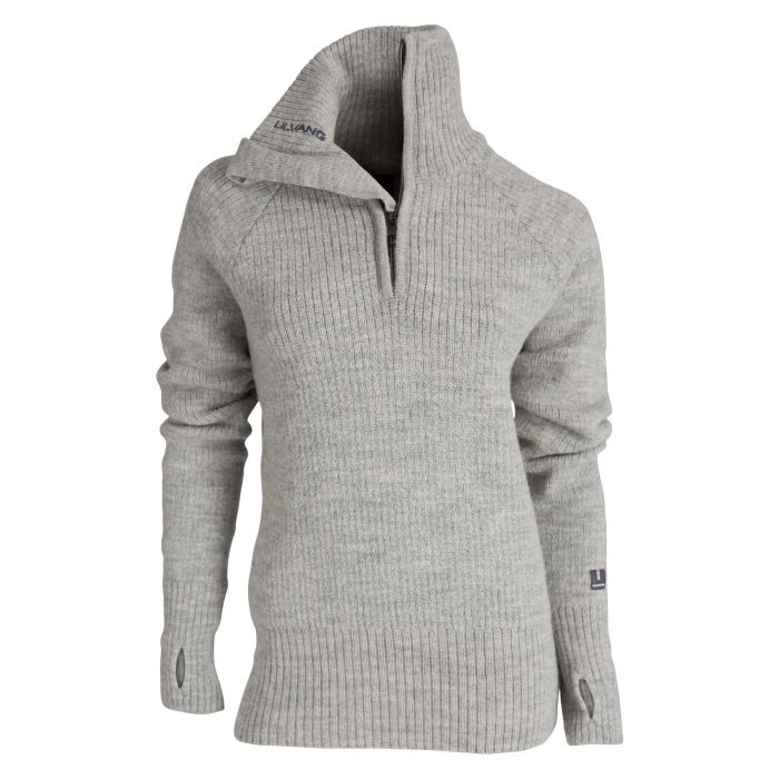 Ulvang Vegard Half-zip Kvinder   Damer 100  Norsk Uld  Beige Melange-  Trøjer