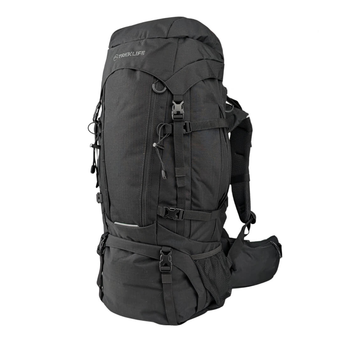 Vandrerygsæk Treklife Backpacker 55l Sort
