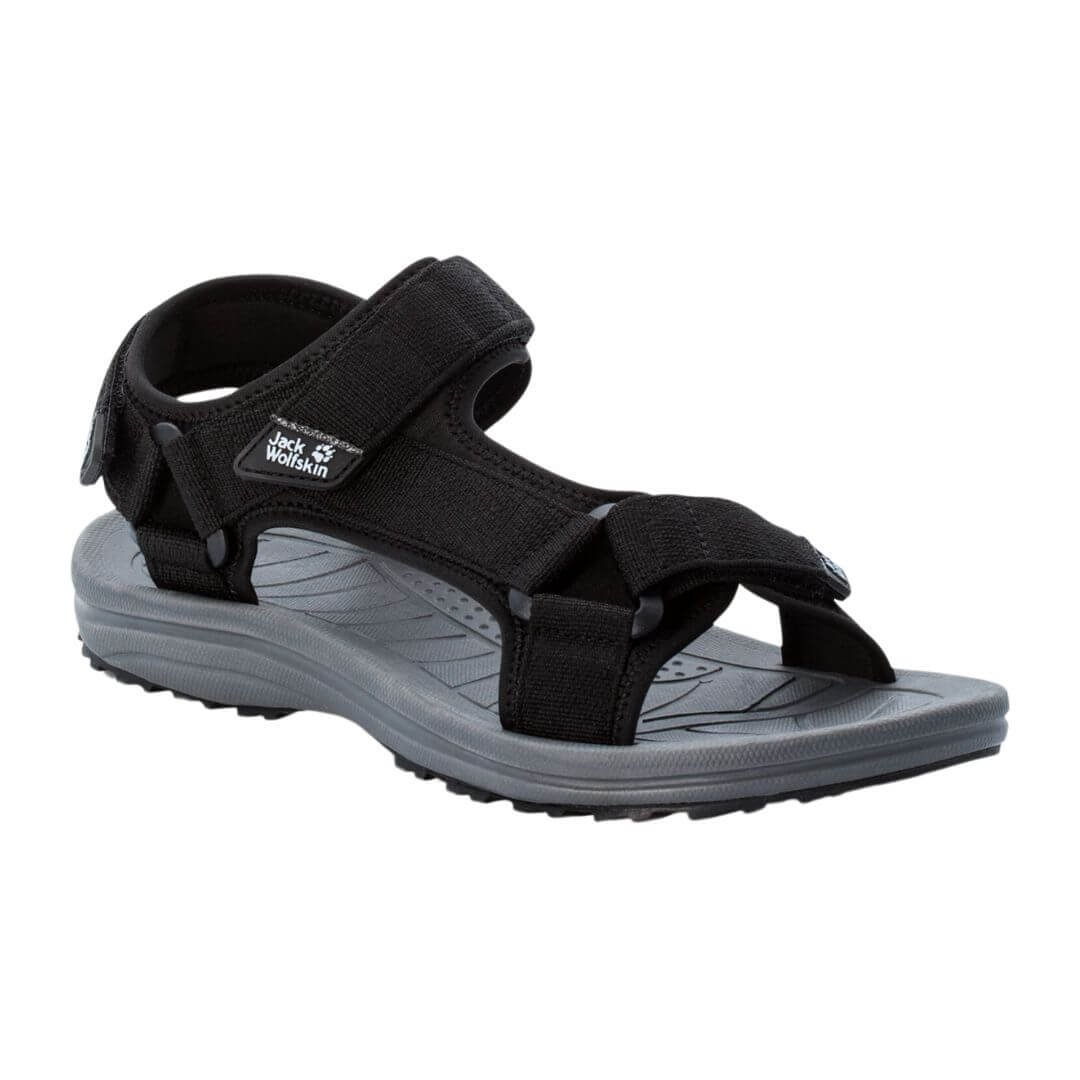 Vandresandaler Herre Jack Wolfskin Wave Breaker Sort