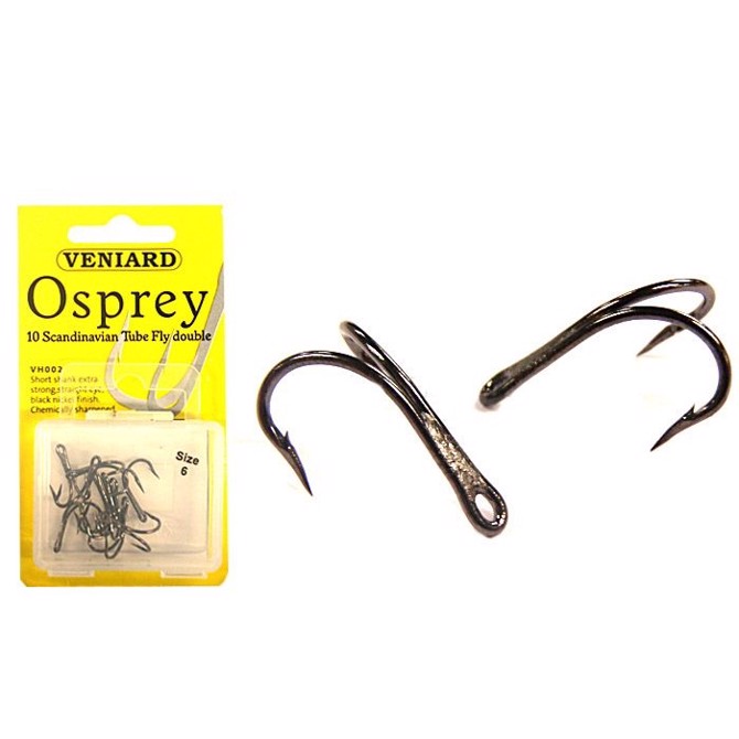 Veniard Osprey Dobbeltkrog til Rørfluer - 10 stk.