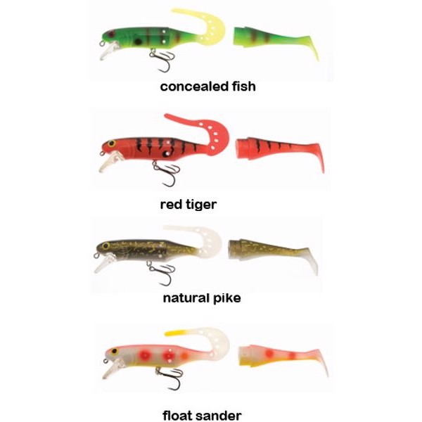 Westin Jätte Teez Tail Wobler   Gummifisk  29  -rød Tiger Wobler